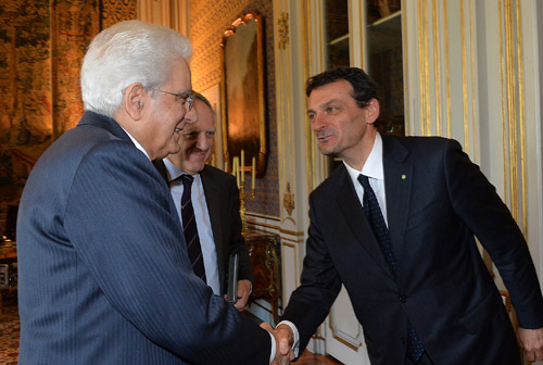 Il Presidente Sergio Mattarella e il Direttore Generale Fabrizio Carotti